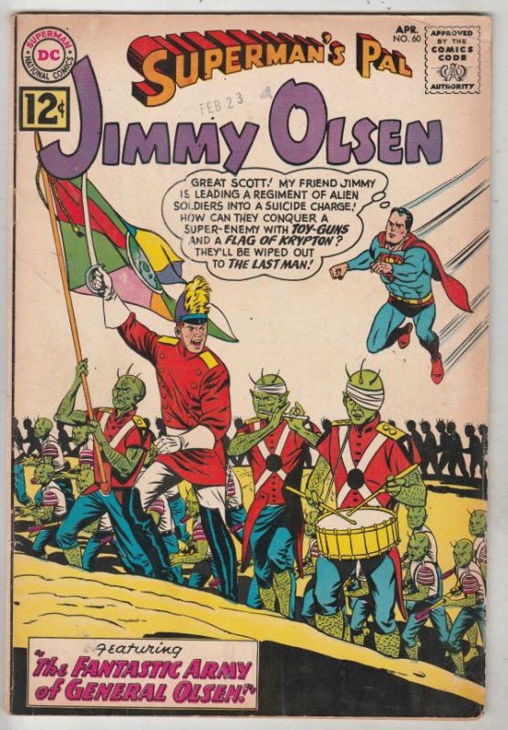 Jimmy Olsen, Superman's Pal  #60 (Apr-62) FN/VF+ Mid-High-Grade Jimmy Olsen