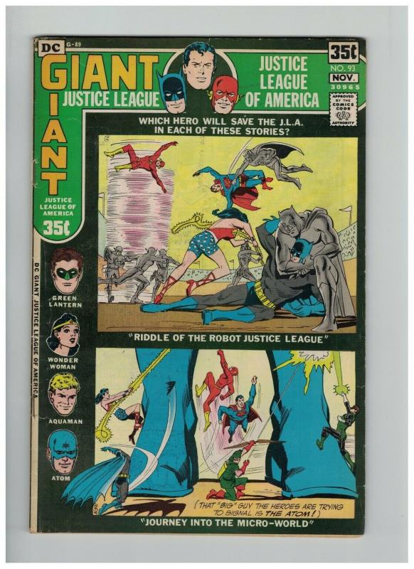 JUSTICE LEAGUE OF AMERICA (1960-1987 DC) 93 VG+