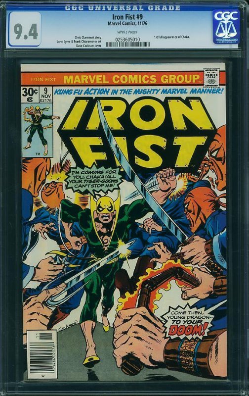 Iron Fist #9 (1976) CGC 9.4 NM