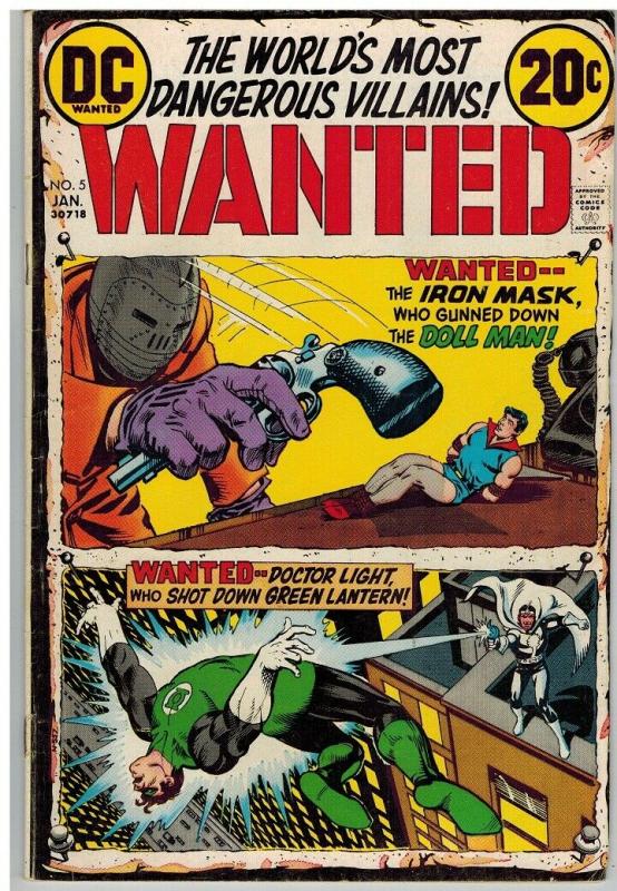 WANTED (1972)  5 VG  Jan 1973 Dollman, Green Lantern