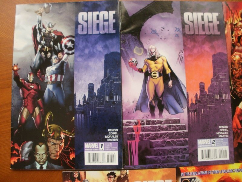 5 Marvel Limited Series Comic: SIEGE #1 2 3 4 (2010 Complete Set) & #200 What If