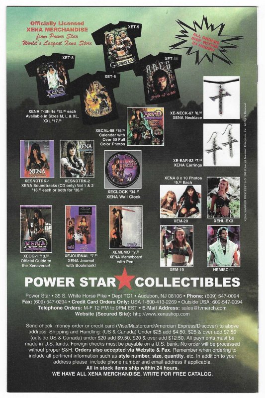 Xena: Warrior Princess: The Orpheus Trilogy #1 Photo Cover (1998)