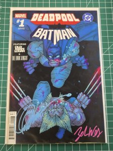 DEADPOOL BATMAN #1 FRANK MILLER 1:50 GREG CAPULLO/ZEBB WELLS SIGNED NYCC COA NM