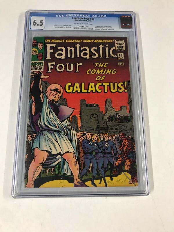 Fantastic Four 48 Cgc 6.5 Ow/w Pages 1st Silver Surfer Galactus Marvel Silver 