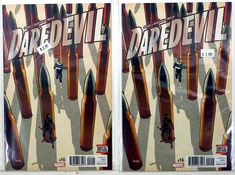 Daredevil Lot of 2 #16 x2 (2017) Marvel Comics 1st Print Comic Books