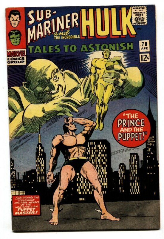 TALES TO ASTONISH #78 comic book 1965-HULK SUB-MARINER-MARVEL vf+