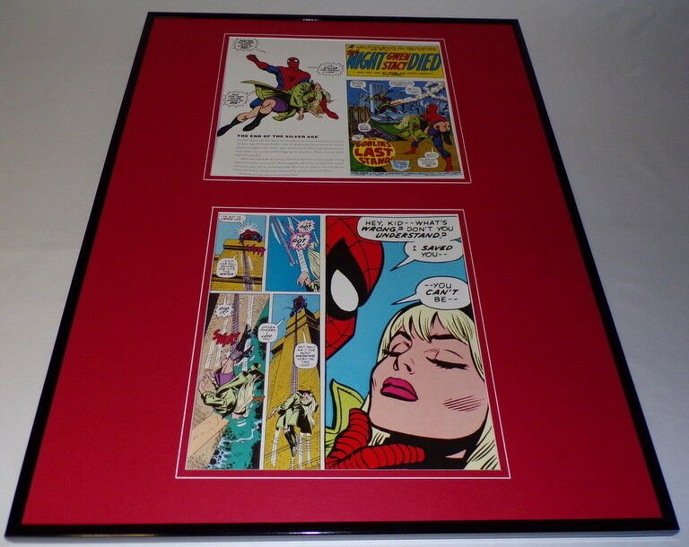 Spider-Man Night Gwen Stacy Died Framed 18x24 Photo Display