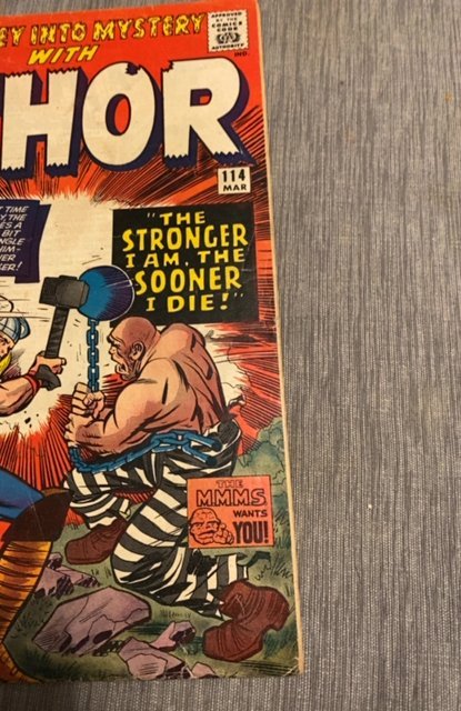 Journey into Mystery #114 (1965)vs the obsorning man