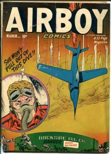 AIRBOY COMICS V.8 #2-GREAT COVER-golden age FR