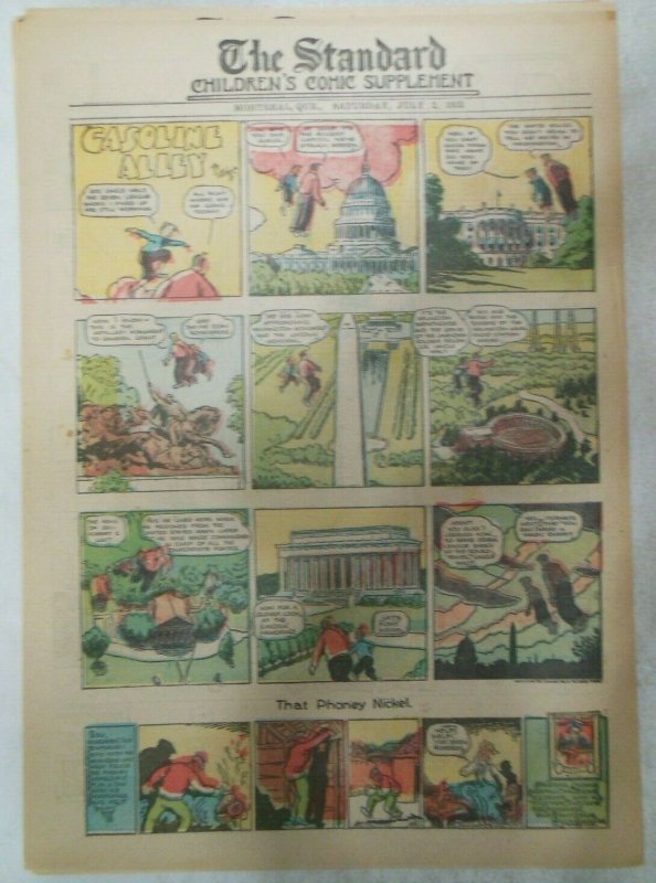 (53) Gasoline Alley Sunday Pages by Frank King from 1932 Size: 11 x 15 inches