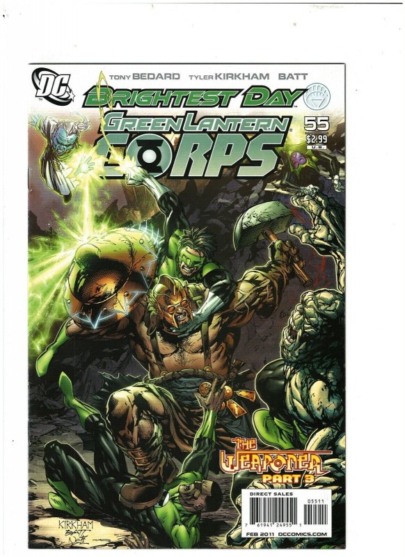 Green Lantern Corps #55 DC Comics 2011 John Stewart Brightest Day NM- 9.2 