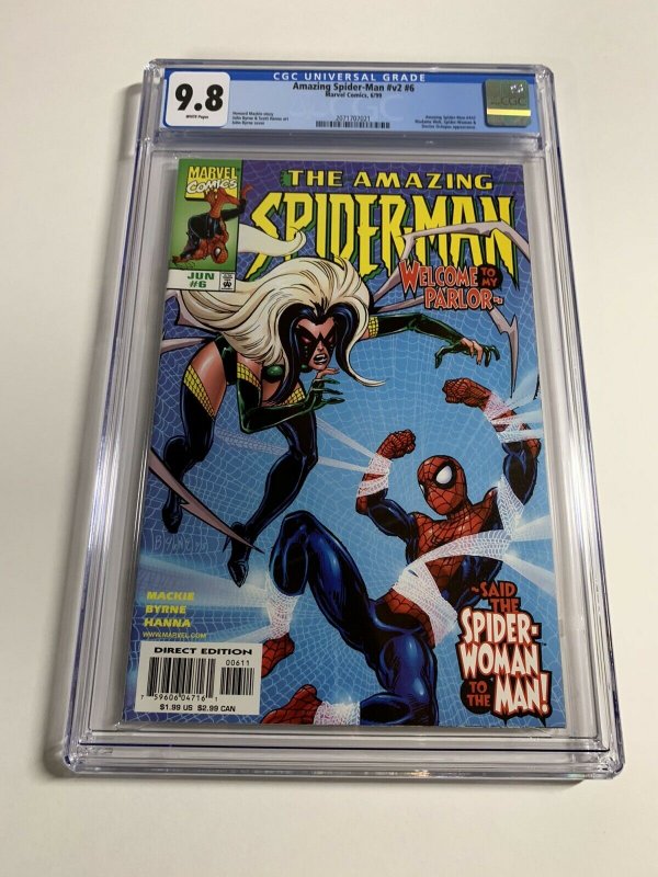 Amazing Spider-man V Vol Volume 2 # 6 Cgc 9.8 White Pages Marvel Legacy #447