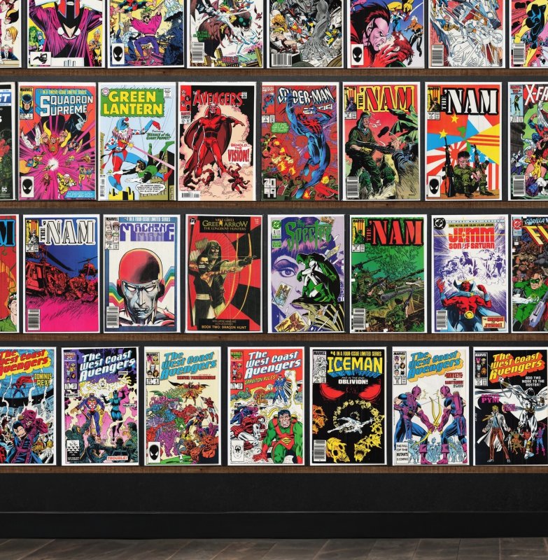 Huge Lot 140+ Comics with West Coast Avengers, The 'Nam, The & & More!