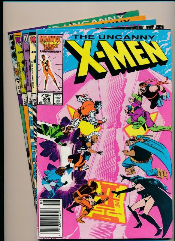 MARVEL Great LOT!!! UNCANNY X-MEN #208-209,214-216 VG/F (PJ72) 