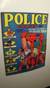 POLICE COMICS 8 *NEW NM/MINT 9.8 NEW* MAGAZINE SIZE FACSIMILE EARLY PLASTIC MAN