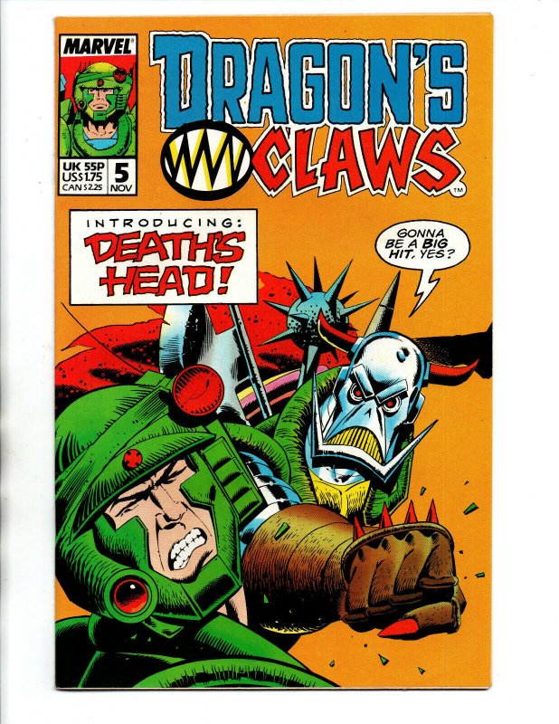 Dragon's Claws #5 - 1st Death's Head - Marvel - 1988 - (-VF)