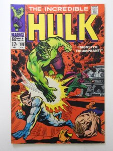 The Incredible Hulk #108 (1968) Sharp Fine+ Condition!