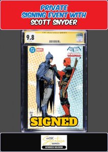 BATMAN DEADPOOL #1 FRANK QUITELY CGC SS 9.8 SCOTT SNYDER PRIVATE SIGNING PRESALE