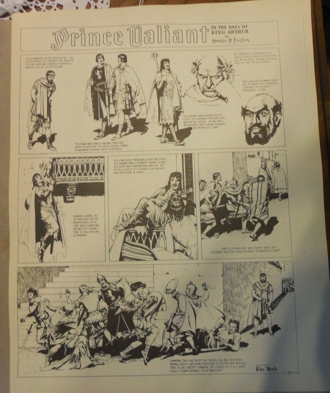 Prince Valiant by Hal Foster Syndicate Proof 9/29/1940  Size 16 x 20 inches