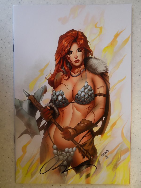 Killing Red Sonja # 1 Comics Elite Virgin Exc Signed Ryan Kincaid with COA