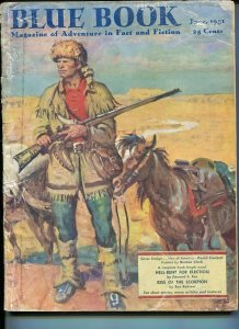 BLUE BOOK PULP-JUNE 1951-CLARK COVER-DAVY CROCKETT-SAX ROHMER-FOX-MCNEIL G/VG