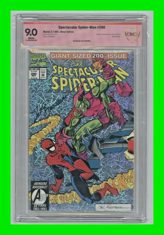 Spectacular Spider-Man #200 1993 Green Goblin dies Signed Sal Buscema CBCS 9.0