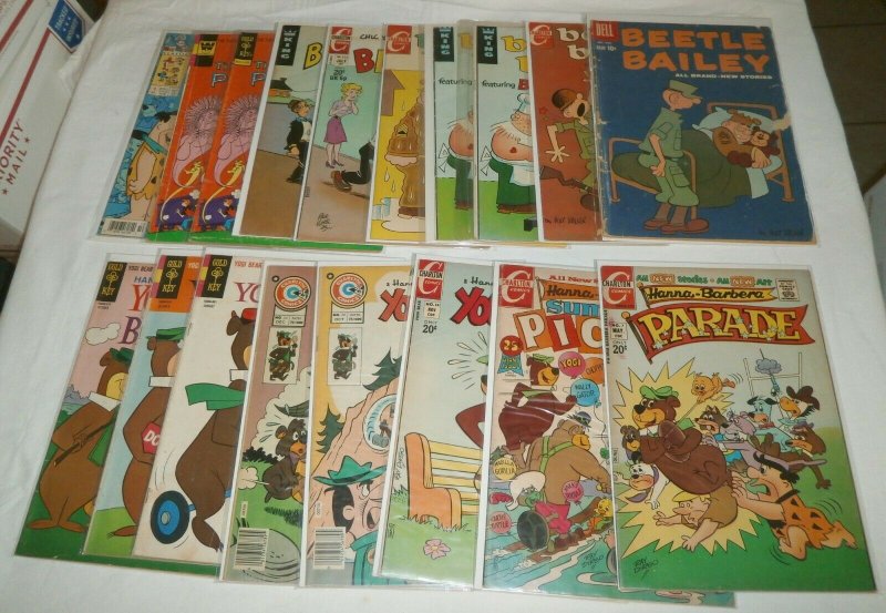 Dell/Gold Key/Charlton Flintstones Pink Panther Mighty Mouse ++ comics lot of 58