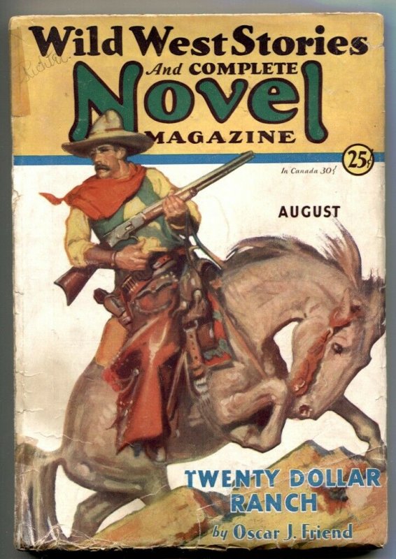 Wild West Stories & Complete Novel Pulp August 1931-  G