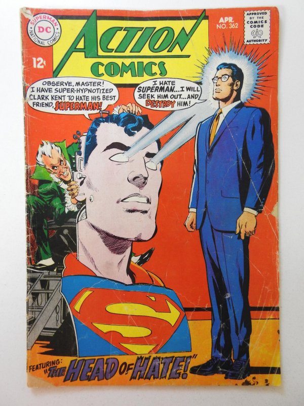 Action Comics #362 The Head of Hate! Solid Good Condition!