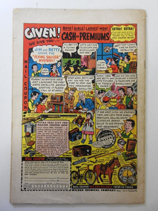 Superman #113 (1957) VG  1/2 in spine split, ink on interior cover and 1st page