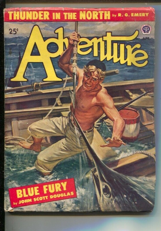 Adventure 4/1948-Popular-Swordfish attack cover by Peter Stevens-Thunder In ...