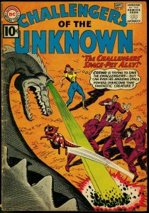 CHALLENGERS OF THE UNKNOWN #21 MONSTERS & ALIENS 1961 VG