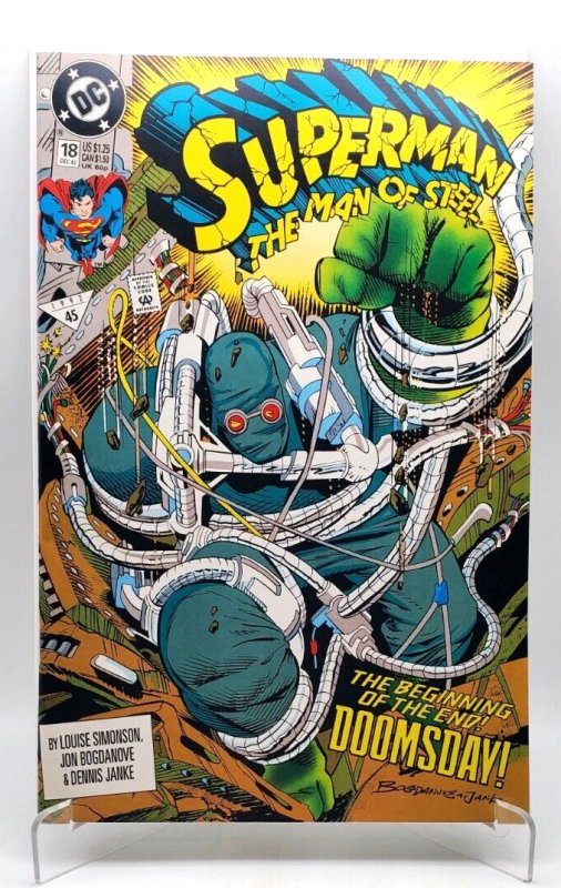 Superman The Man of Steel #18 (1992) 1st Full App Doomsday 1st Print, WP NM/Mint