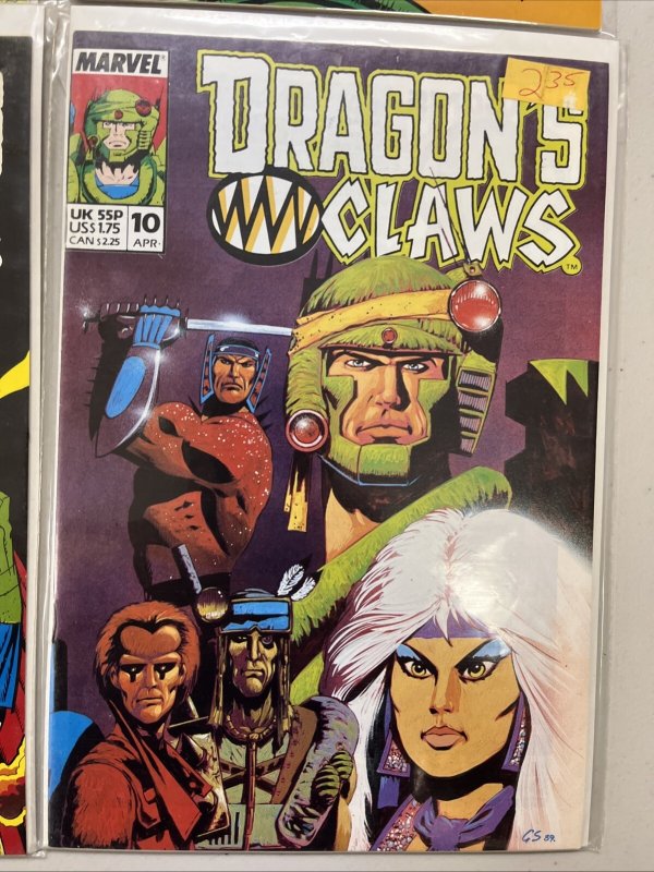 Dragon’s Claws (1988) #1-10 Complete Set (VF/NM) Marvel UK  Furman|Senior