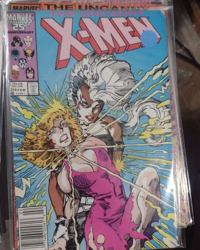 UNCANNY X-MEN # 214  1987 MARVEL DISNEY KEY DAZZLER JOINS NEWSTAND VARIANT BWS