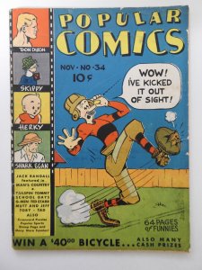 Popular Comics #34 (1938) VG- Condition!  Top Staple pop!