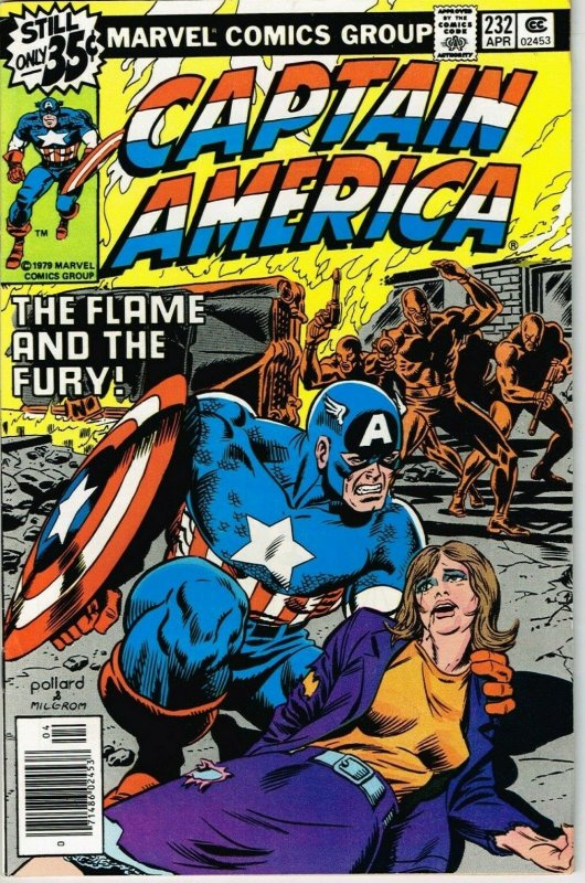 Captain America #232 (1968) - 7.0 FN/VF *The Flame and the Fury* 