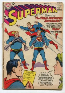 SUPERMAN #115 (3.0) THE THREE SUBSTITUTE SUPERMEN 1957
