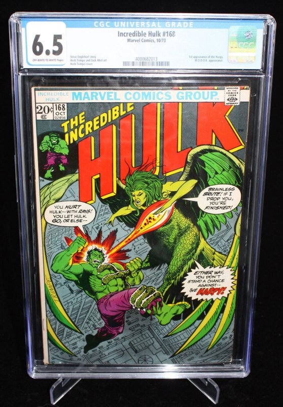 Incredible Hulk #168 (CGC 6.5) 1st Appearance of the Harpy - 1973