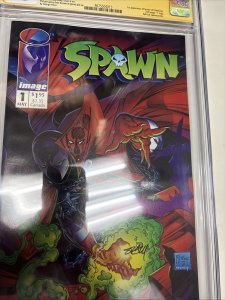 Spawn (1992) # 1 (CGC 9.8 SS) Signed & Sketch Ken Stacy * 1st Full App