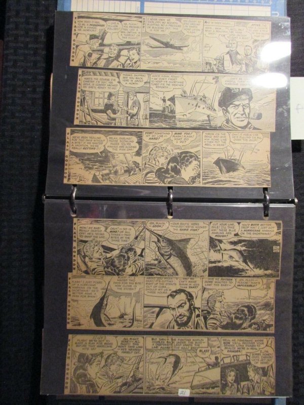 1950's FLASH GORDON 95 Clipped Newspaper Strips LOT B 9x2.5