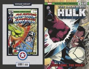 Incredible Hulk #21 Captain America Sam Wilson Homage Var Marvel Comic  B&B