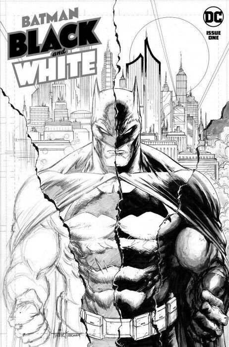 BATMAN BLACK AND WHITE #1 TRADE/MINIMAL & KYLE HOTZ MINIMAL SET NM