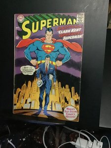 Superman #201  (1967) classic Clark Kent quits cover! FN/VF Wythville CERT!