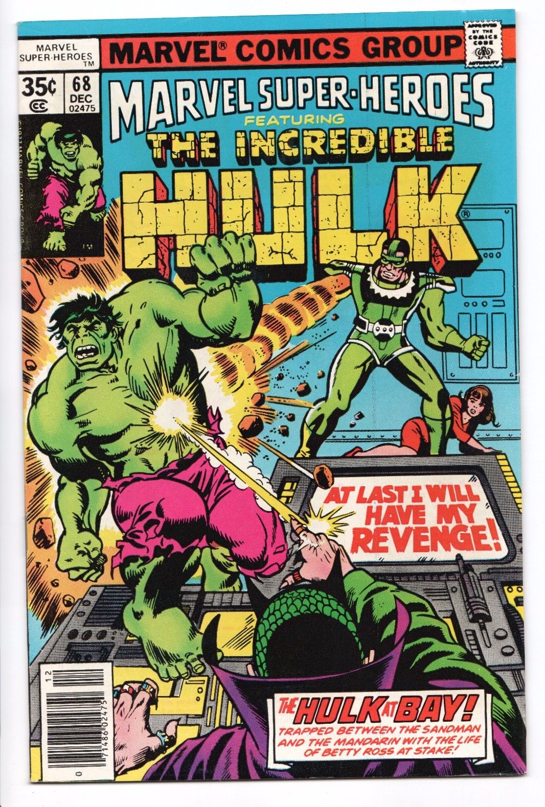 Marvel Super-Heroes #68 - Incredible Hulk / Sandman - (Marvel, 1977) VF ...