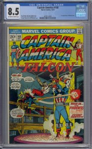 CAPTAIN AMERICA #168 CGC 8.5 FALCON 1ST HELMUT ZEMO GEORGE ROUSSOS SAL BUSCEMA 