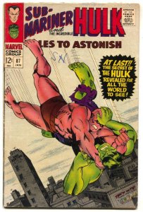 Tales To Astonish #87 1967- Sub-Mariner- Hulk VG