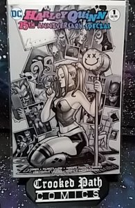 Harley Quinn 25th Anniversary Special Nerd Store Black and White Cover (2017)