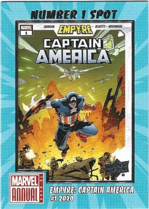 2020-21 Marvel Annual Number 1 Spot #N1S-23:  Empyre: Captain America #1