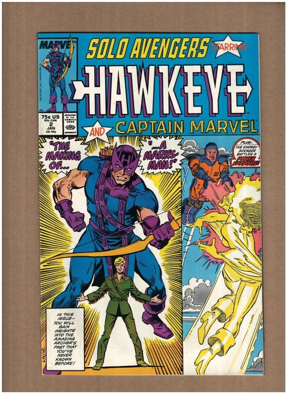 Solo Avengers #2 Marvel Comics 1988 Hawkeye & Captain Marvel VF 8.0